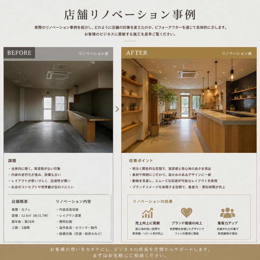 店舗リノベーションの成功事例