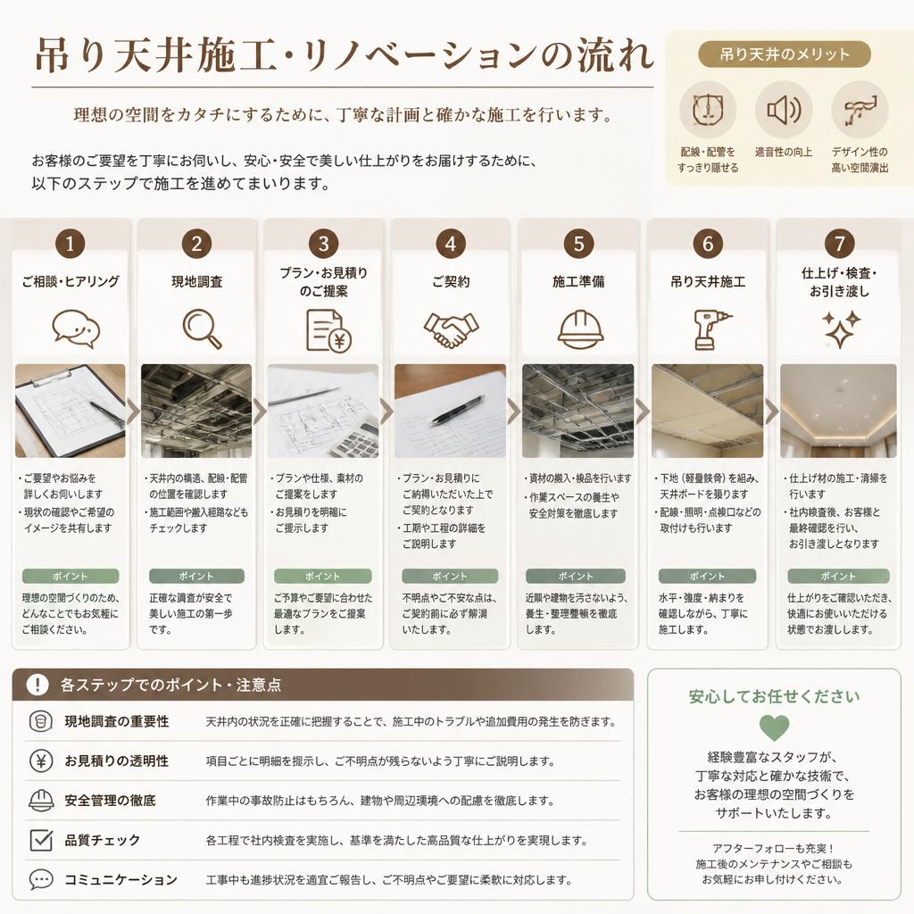 施工の流れとポイント