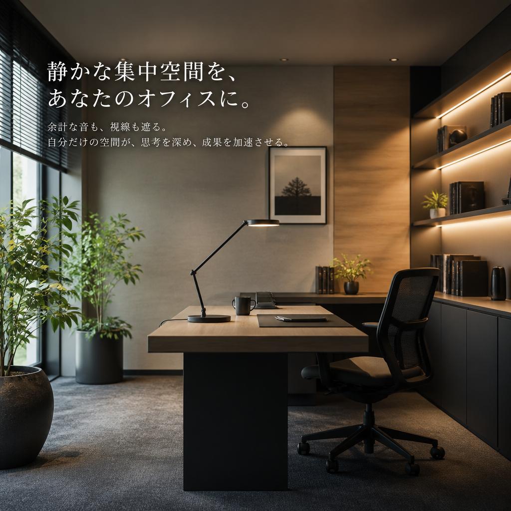 静かな集中空間を、あなたのオフィスに。
