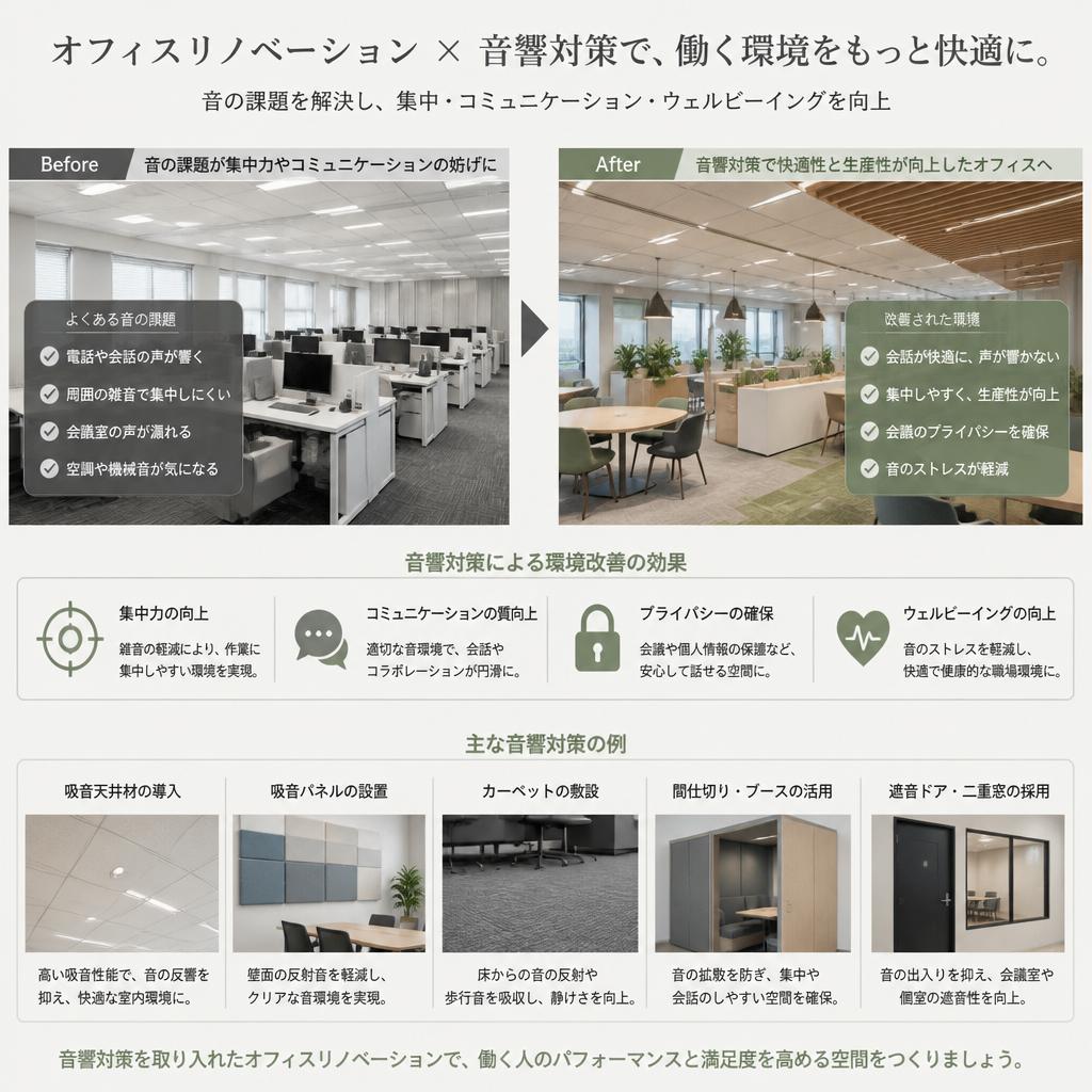 リノベーションによる効果的な音響対策